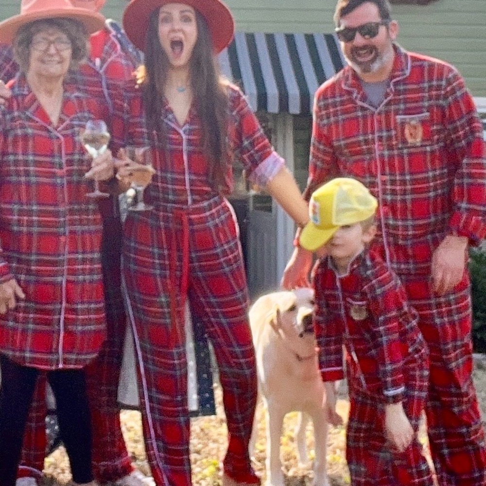 Posh Peanut Vintage Red Tartan Pajama Set - Picture 2 of 5
